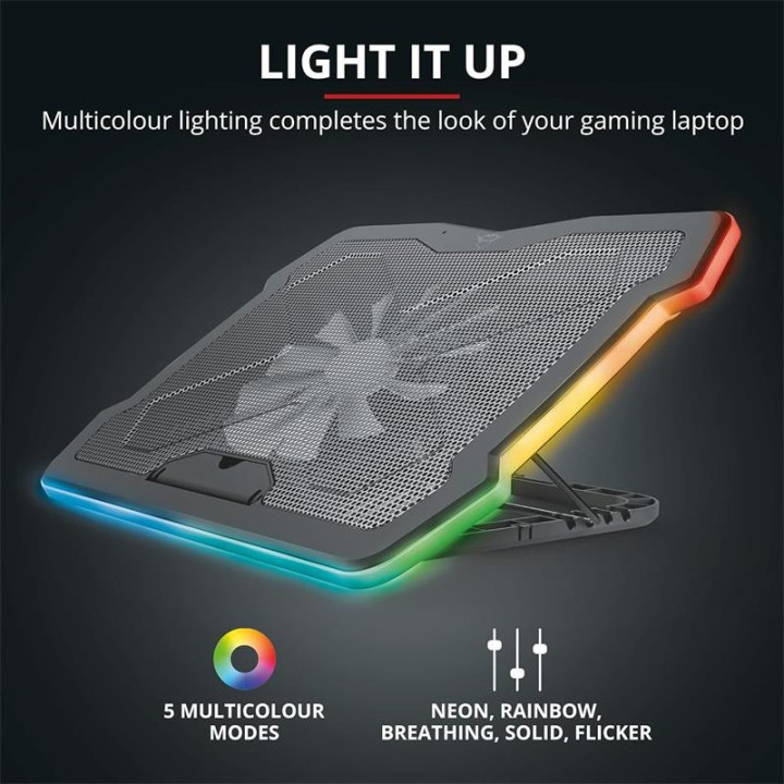 Soporte + Ventilador Trust GXT1126 Aura Refrigeracion RGB |