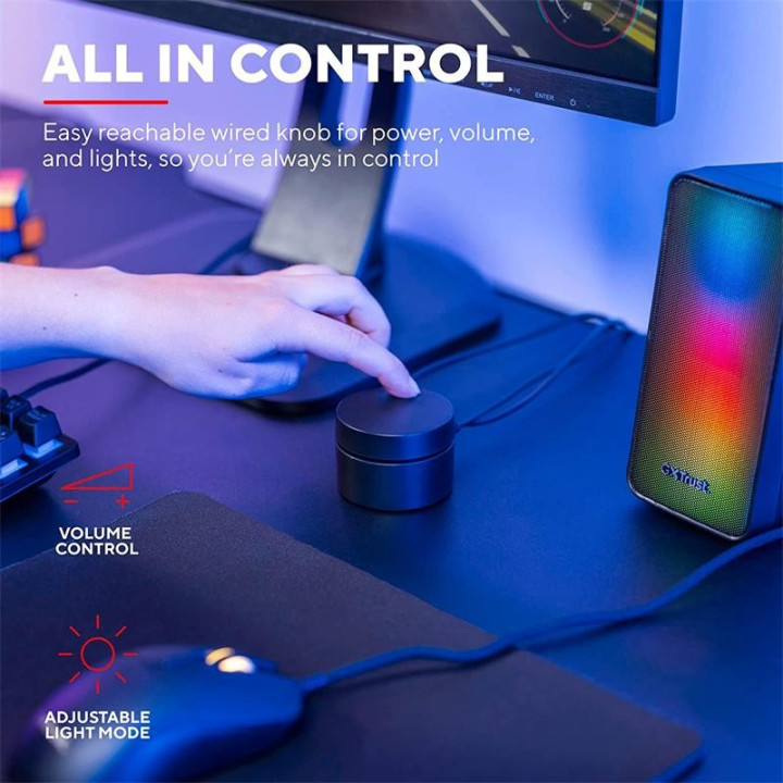 Altavoces Trust Wezz Gxt 611 RGB 2.0 Black | InfoChen Canarias