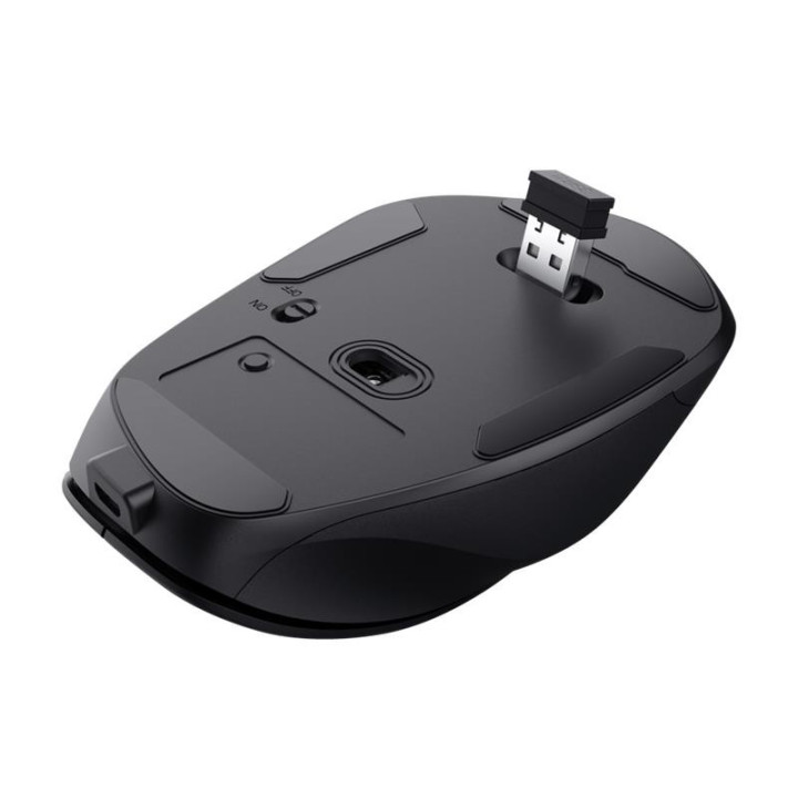 Raton Trust Fyda Comfort Ergonomico Eco Wireless Black | InfoChen