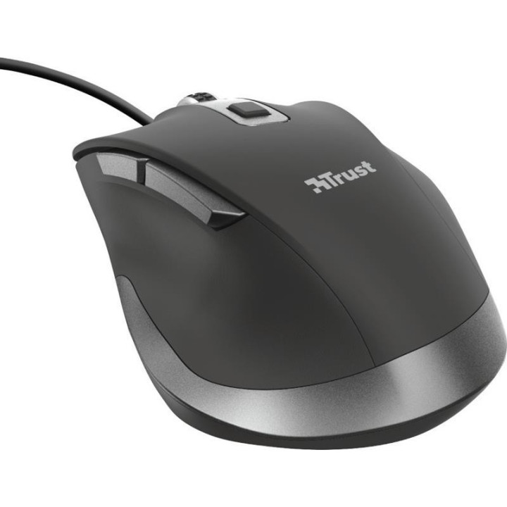 Raton Trust Fyda Wired Comfort Ergonomico Eco USB Black |