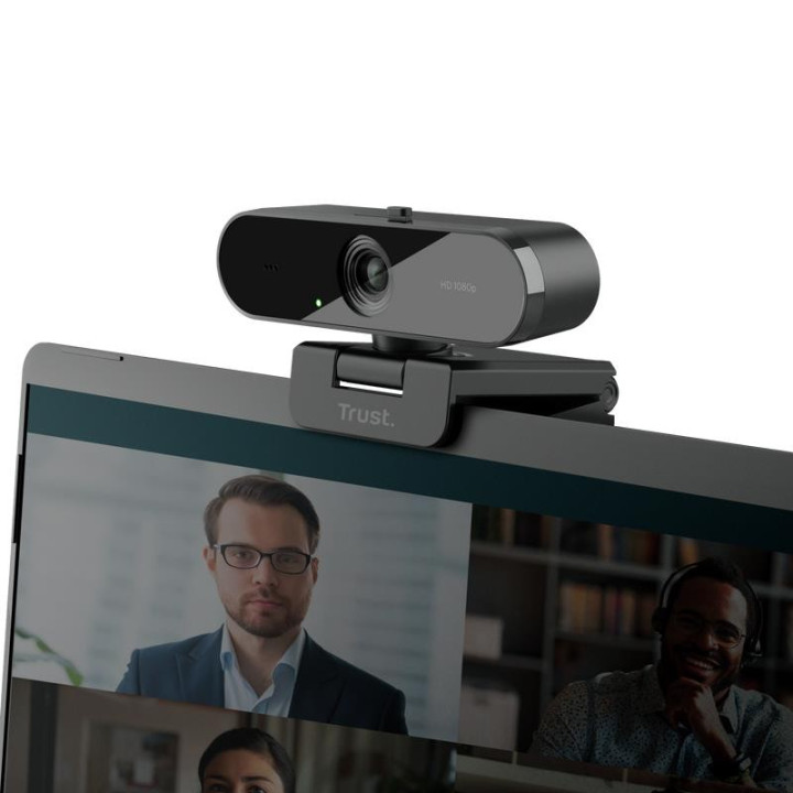 Webcam Trust TW-200 Full HD 1080P USB Black | InfoChen Canarias