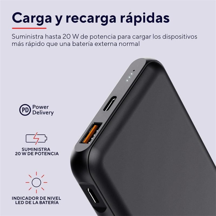 Powerbank Trust Redoh 10000MAH USB-A + X2 USB-C Black | InfoChen