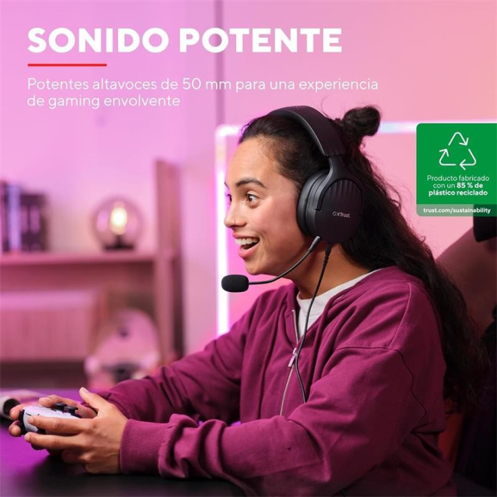 Auriculares + Microfono Trust Gaming Gxt 489 Fayzo Headset Multi