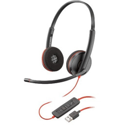 Auricular + Microfono Poly Blackwire 3220 Biaural USB-A |