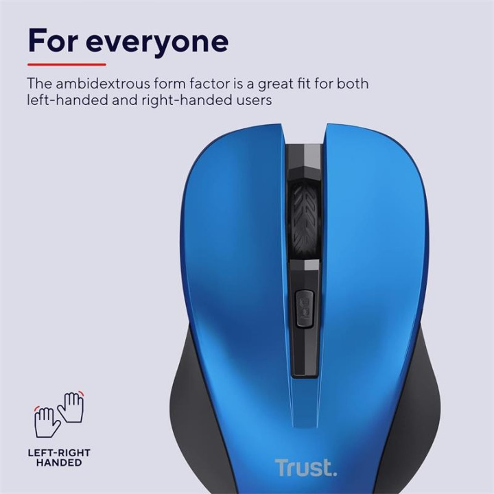 Raton Trust Mydo Silent Click Wireless Blue | InfoChen Canarias
