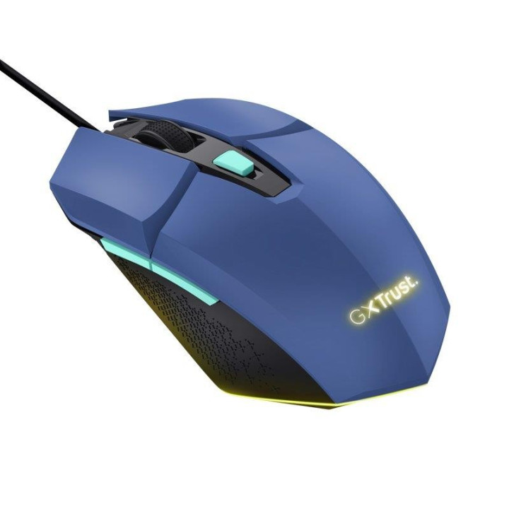 Raton Trust Gaming Gxt 109B Felox RGB USB 6400DPI 6 Botones Blue