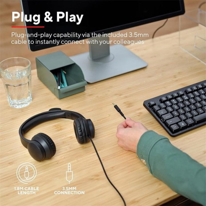 Auriculares + Microfono Trust Ayda Headset PC Aux Black |