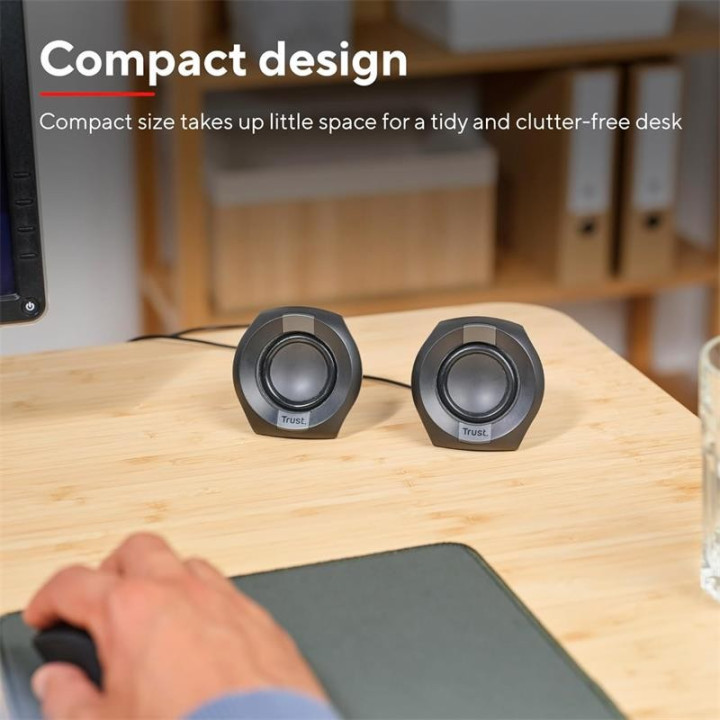 Altavoces Trust Polo USB 2.0 Black | InfoChen Canarias