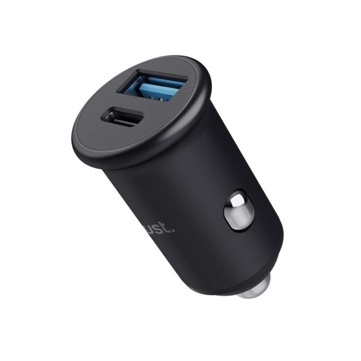 Cargador Coche Smartphone Trust Maxo Pd 38W USB-A USB-C Black |