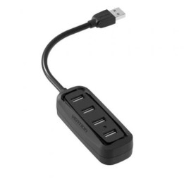 Hub USB-A 2.0 Vention 4 Puertos USB-A 2.0 0.15M Black | InfoChen
