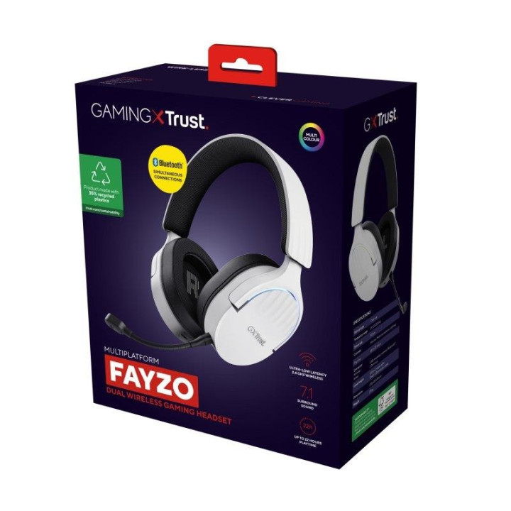 Auriculares + Microfono Trust Gaming RGB Gxt 491W Fayzo Headset