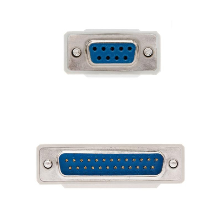 Cable Serie Null Modem DB9/H-DB25/M 1.8M Nanocable | InfoChen