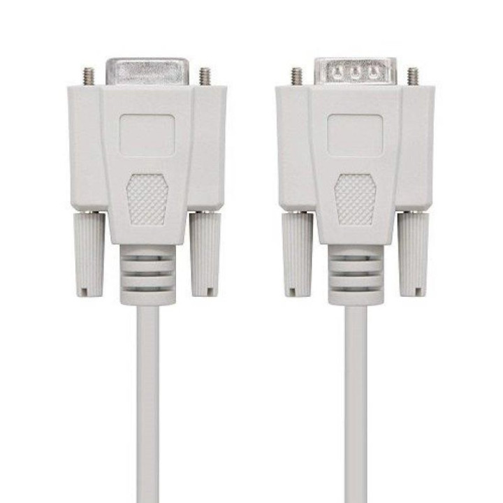 Cable Serie Nanocable RS232 DB9/M - DB9/H 3M White | InfoChen