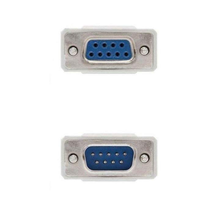 Cable Serie Nanocable RS232 DB9/M - DB9/H 3M White | InfoChen