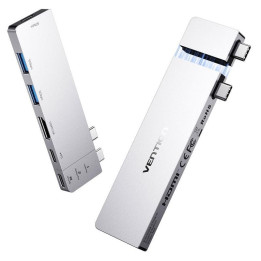 Docking USB-C Vention 1X HDMI 4K/2X USB-A/2X USB-C/1X